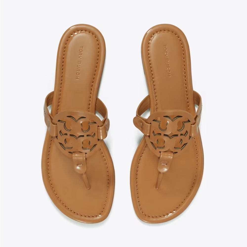 Tory Burch Tan Miller Leather Sandals